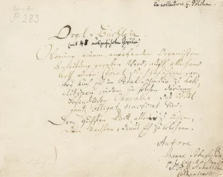 Titelsida till Orgelhäftet. Omkring 1700-1719