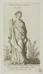 Clio, historiens musa, platta 7 från Parnassus Biceps