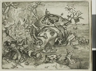 The Temptation of Saint Anthony, skylt 16 från Emblemata Secularia