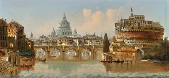 Johann Wilhelm Jankowski Rom Engelsburg und St Peter