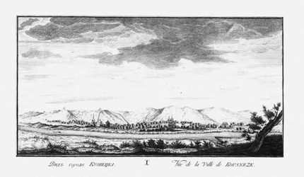 Utsikt över Kuznetsk, ca 1735