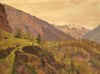 Schweiziskt bergslandskap