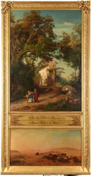 Hagars fördrivning (ovan). Hagar i öknen (nedan). Ur serien ”Tolv bibliska landskap med Abrahams historia”