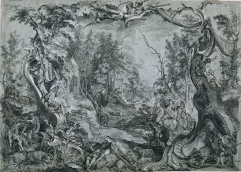 Saint Deicolus och galten, 1747-1748.