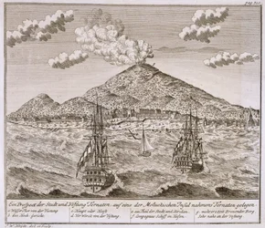 Ö som heter "Ternate" på Moluckerna, pub. 1744.