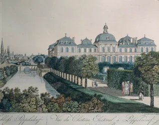 Prinskurfurstpalatset i Poppelsdorf, nära Bonn, av Johann Ziegler