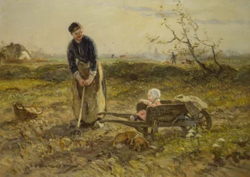 På fälten med Katia (olja på duk)