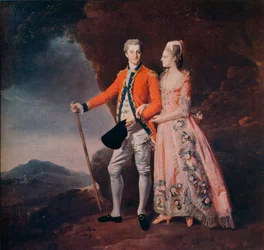 Par i ett bergslandskap, c1779