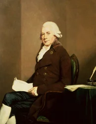 Porträtt av en sittande gentleman, möjligen William Hunter (olja på duk)