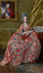 Porträtt av ärkehertiginnan Maria Amalia av Österrike, hertiginna av Parma, ca 1778