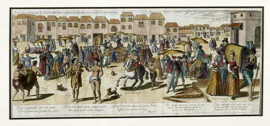 Goa, illustration från "Jan Huyghen van Linschoten, His Discourse of Voyages into the East and West Indies