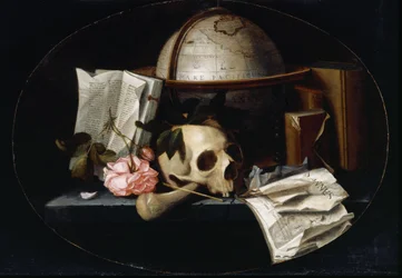 Vanitas stilleben, ca 1655 (olja på ekpanel)
