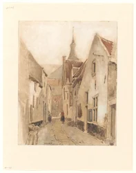 Utsikt från Ridderstraat i Kerksteeg, Hattem