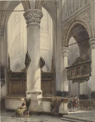 Interiör av den nya kyrkan i Delft