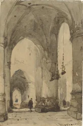 Interiör av Saint Bavo-kyrkan i Haarlem