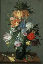 Blomsterstilleben med kronan Imperial