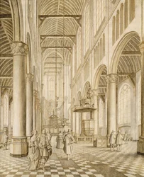 Interiören i den nya kyrkan, Delft