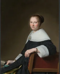 Porträtt av Maria van Strijp Maria van Strijp (1627-1707), hustru till Eduard Wallis