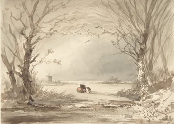 Ett vinterlandskap, 1854.