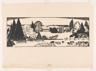 Landskap i södra Limburg (originaltitel på objekt) Vroenhof (titel på objekt)