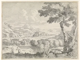 Kuperat landskap med herdar Landskap efter Gaspar Poussin (serietitel)