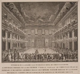 Hovbalen i Christiansborgs riddarsal vid Christian VII:s bröllop med Caroline Mathilde