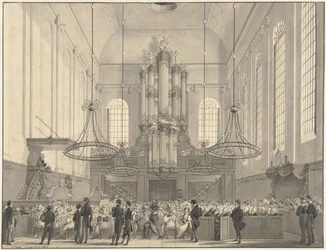 prof. van der Palm predikade i den lutherska kyrkan i Haag för kungafamiljen, 1828