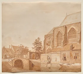 Utsikt över den nya kyrkan, Delft