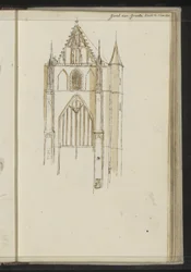 Fasad av Grote Kerk i Haarlem
