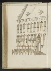 Fasad av stadshuset i Nijmegen