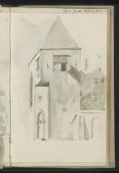 Stadsbild på Grote Kerk i Hoorn