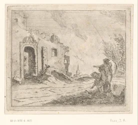 Ritare vid en ruin