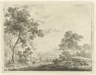 Landskap med herde och boskap