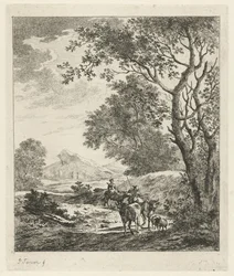 Landskap med herde och boskap