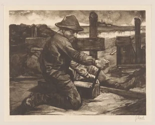 Arbetare med skiftnyckel