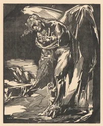 Satan med figurer i famnen