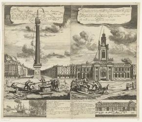 Använd av slangbrandspruten i London, ca. 1690-1700 Den nya Sukeing Worme Engine För snabb och enkel släckning av bränder och tömning av dammar och andra stående vatten (...) (titel på objektet) Machina nova exuctoria vermi: formis Flammis restinguendi
