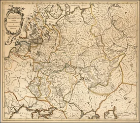 1760 års karta över Ryssland av Johannes Treskot