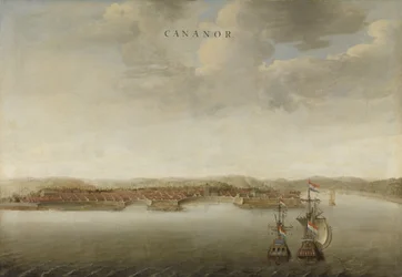 Vy över Cannanore på Malabarkusten i Indien Utsikt över Cananor på Malabarkusten i Indien Canor (titel på objekt)