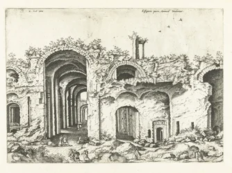 Tredje utsikten över Diocletianus bad Romerska ruiner, 1561 (serietitel)