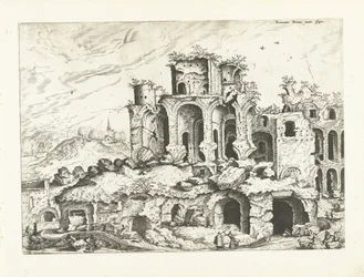 Tredje vy av ruinerna av Palatine Hill Romerska ruiner, 1561 (serietitel)
