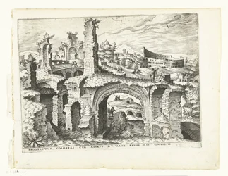 Utsikt över Colosseum Romerska ruiner, 1561 (serietitel)