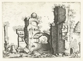 Utsikt över ruiner, möjligen Caracalla-baden Romerska ruiner, 1561 (serietitel)