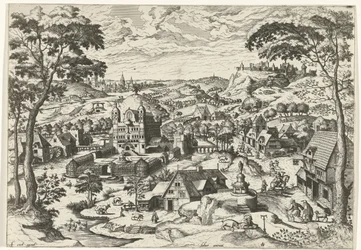Landskap med Saint Anthony Salve antoni (titel på objekt) Landskap med kristna berättelser (serietitel)