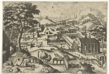 Landskap med Saint Jerome hieronimus in deserto (titel på objekt) Landskap med kristna berättelser (serietitel)