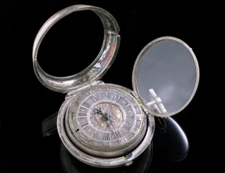 Verge klocka. Haag, ca 1695 (metall) (se även 259581-82)