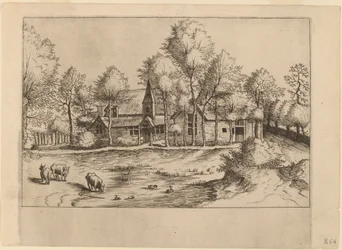 Landsby med kyrka