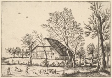 Gård, från De små landskapen, 1559-61.