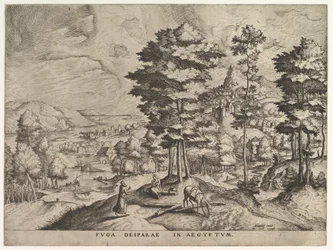 Flyg till Egypten Flyg till Egypten från The Large Landscapes, ca. 1555-56.