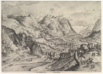 The Crafty Bird-Catcher Insidiosus auceps från The Large Landscapes, ca. 1555-56.